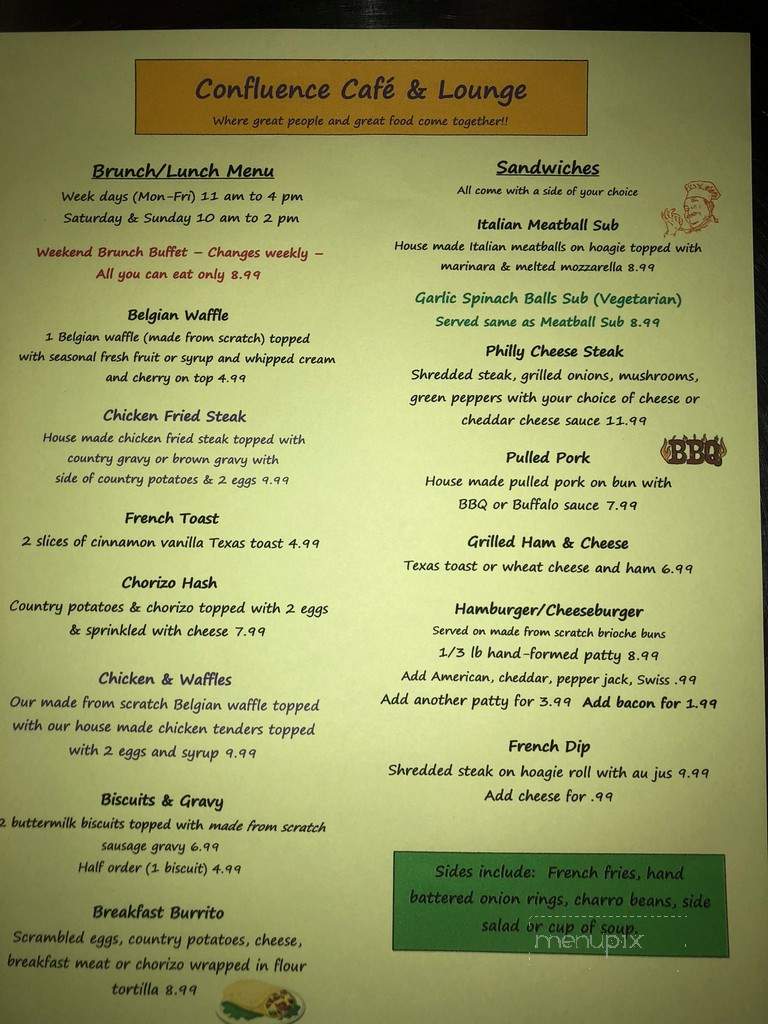 Confluence Cafe - Delta, CO menu_pic