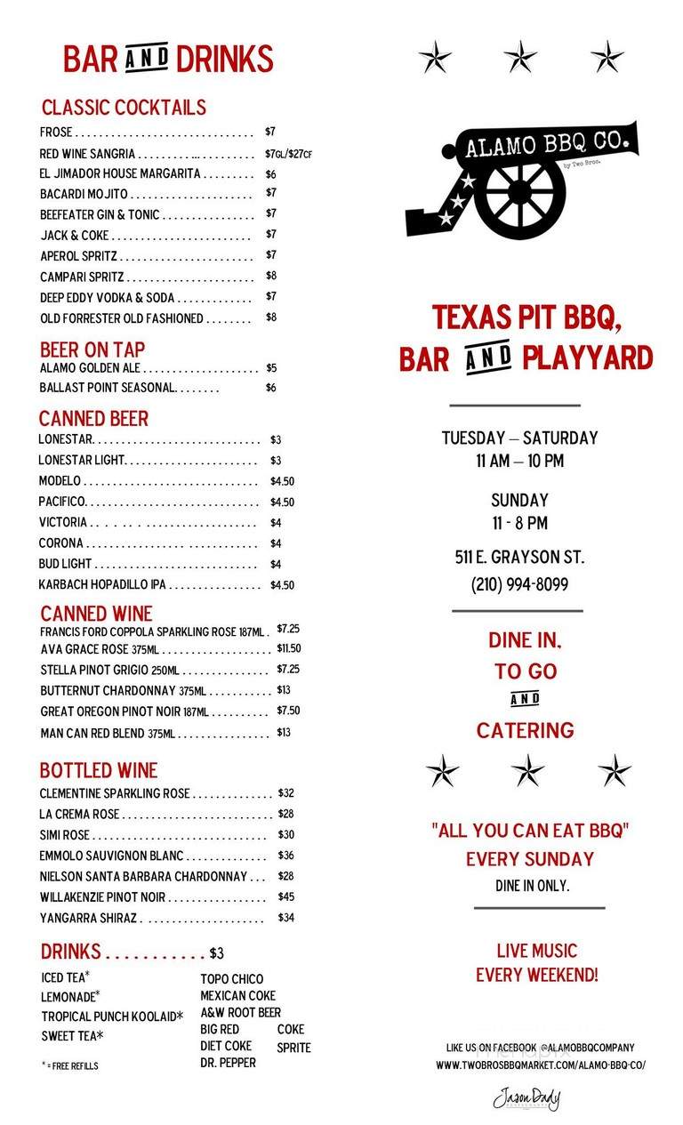 Alamo BBQ Co - San Antonio, TX menu_pic