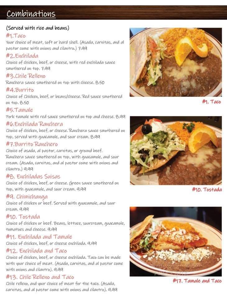 Rancho Nuevo Mexican Restaurant - Wichita, KS menu_pic