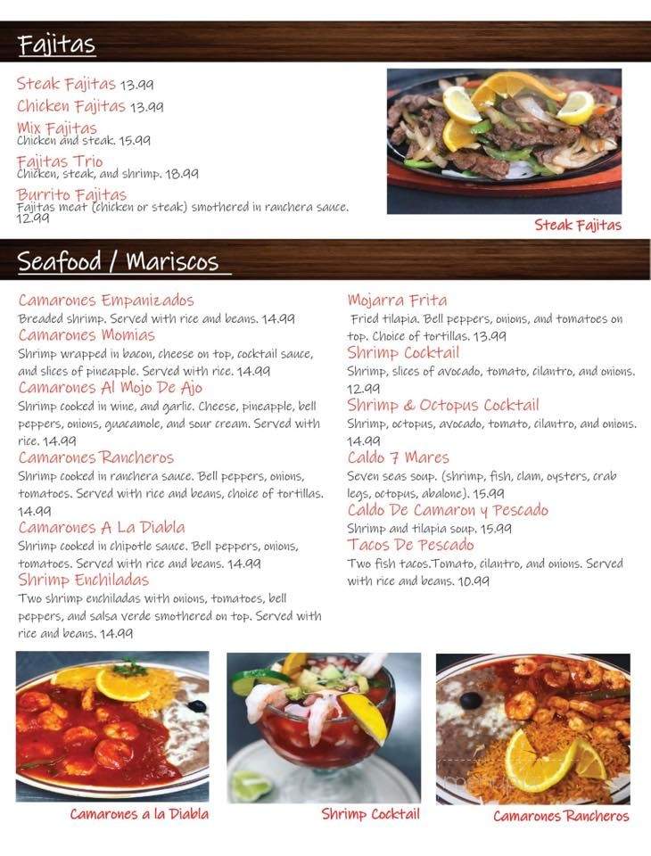 Rancho Nuevo Mexican Restaurant - Wichita, KS menu_pic