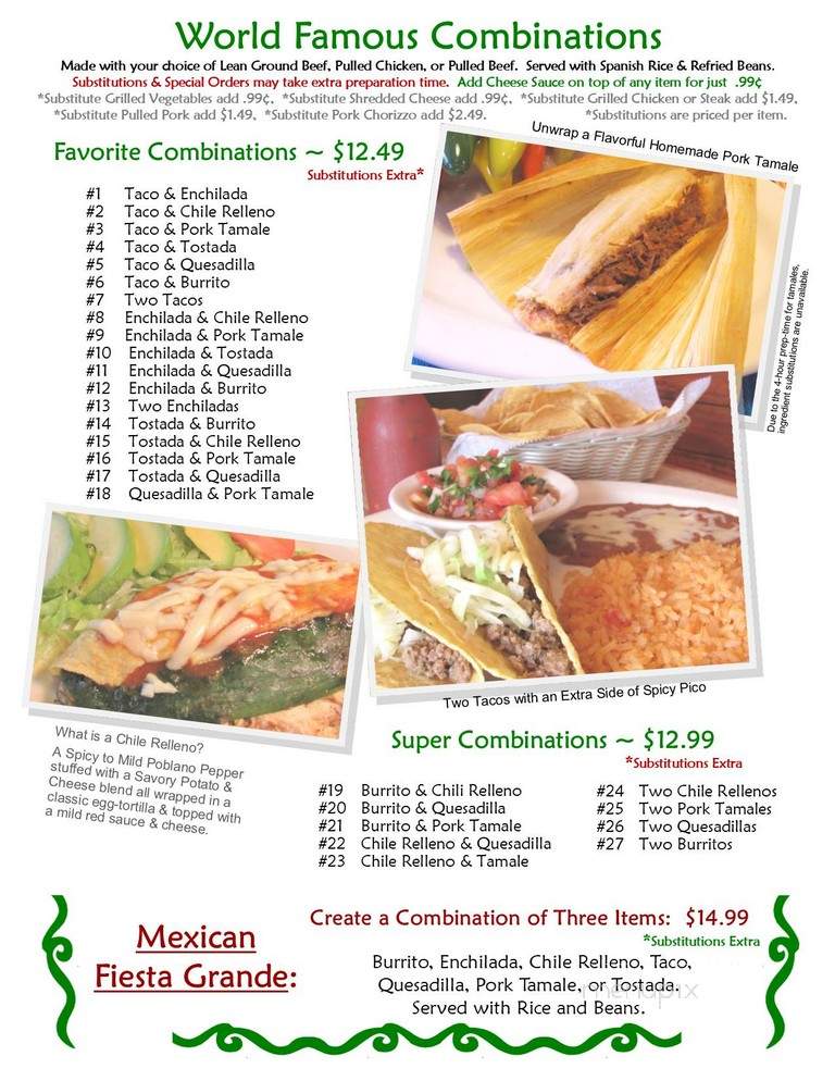 La Fiesta Mexican Grill - Oviedo, FL menu_pic