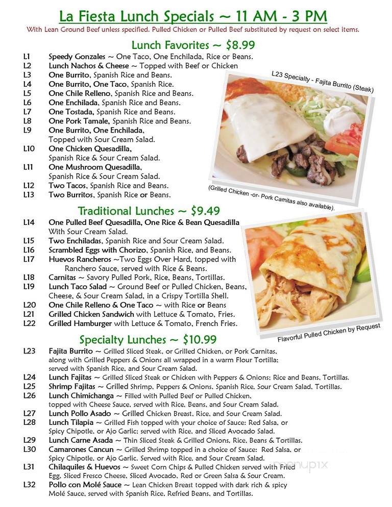 La Fiesta Mexican Grill - Oviedo, FL menu_pic