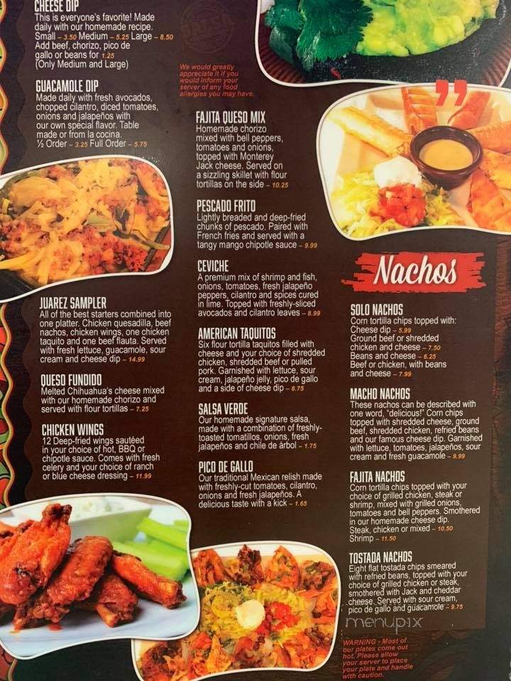 Casa Juarez - Maryland Heights, MO menu_pic