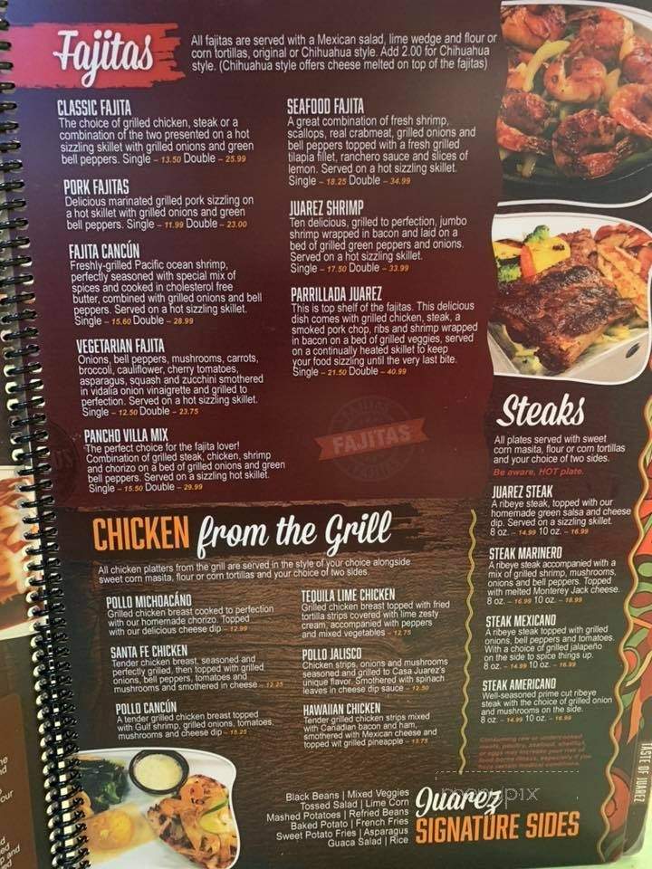 Casa Juarez - Maryland Heights, MO menu_pic