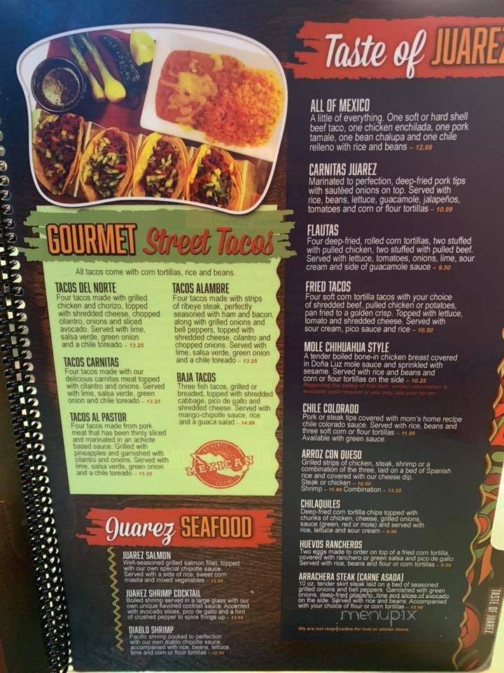 Casa Juarez - Maryland Heights, MO menu_pic