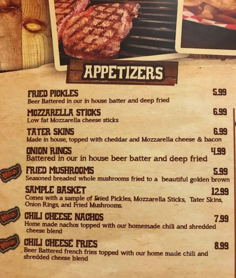 Big Country Tavern - Chesterfield, SC menu_pic