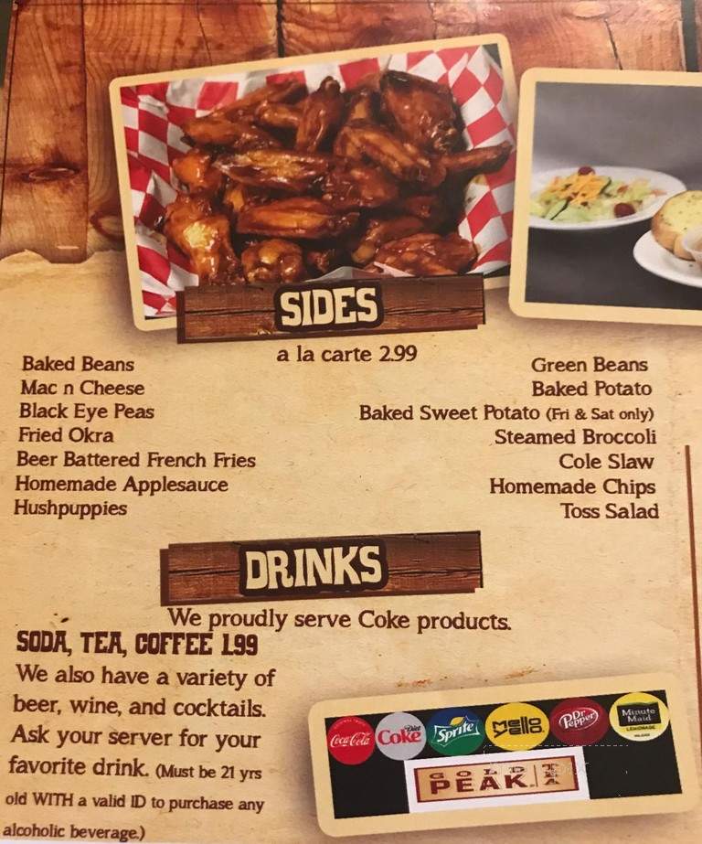 Big Country Tavern - Chesterfield, SC menu_pic