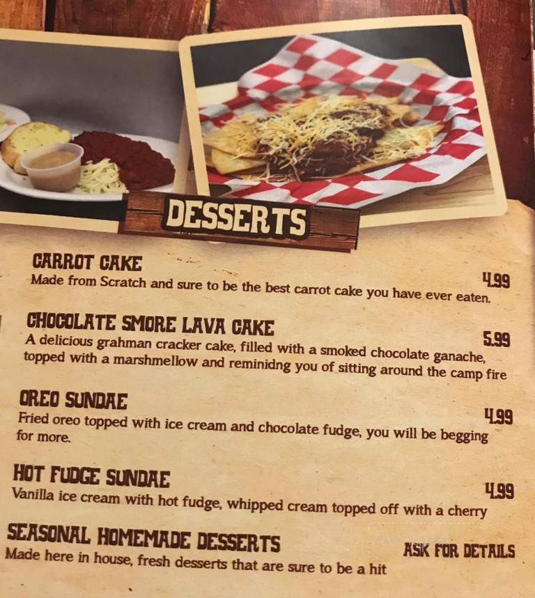 Big Country Tavern - Chesterfield, SC menu_pic