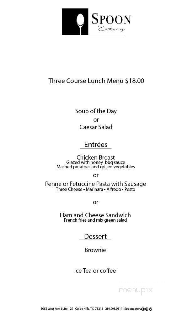Spoon Eatery - San Antonio, TX menu_pic