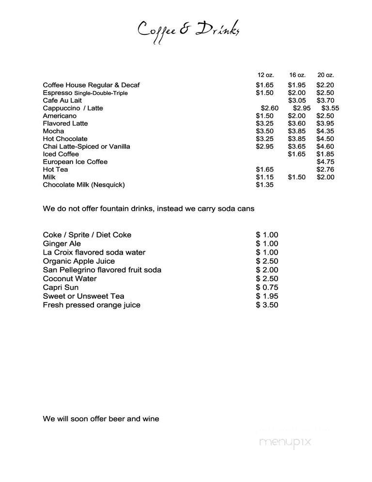 Penny Path Cafe and Crepe Shop - Winston-Salem, NC menu_pic