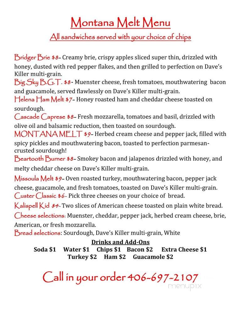 Montana Melt - Billings, MT menu_pic
