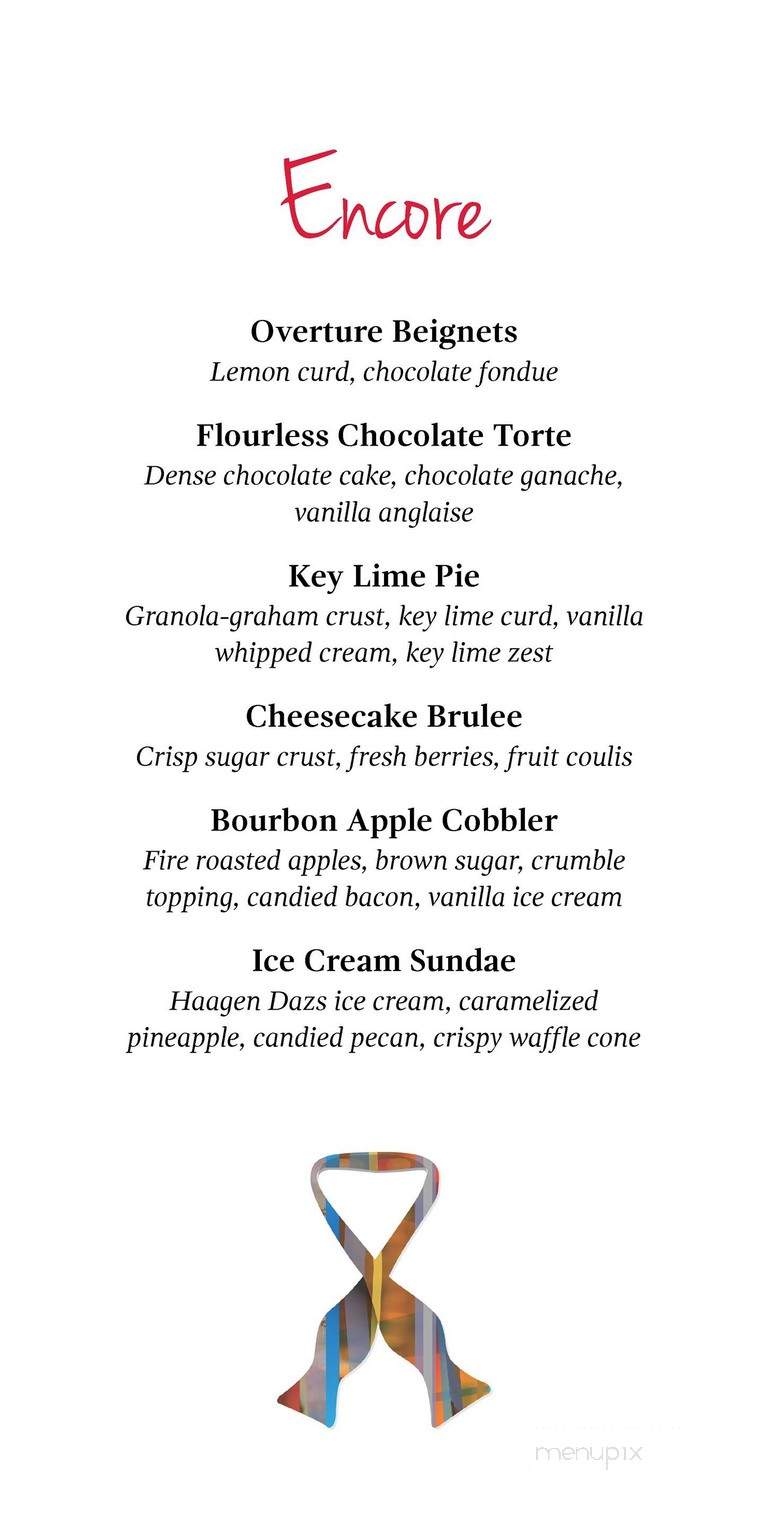 Overture Restaurant - Sarasota, FL menu_pic