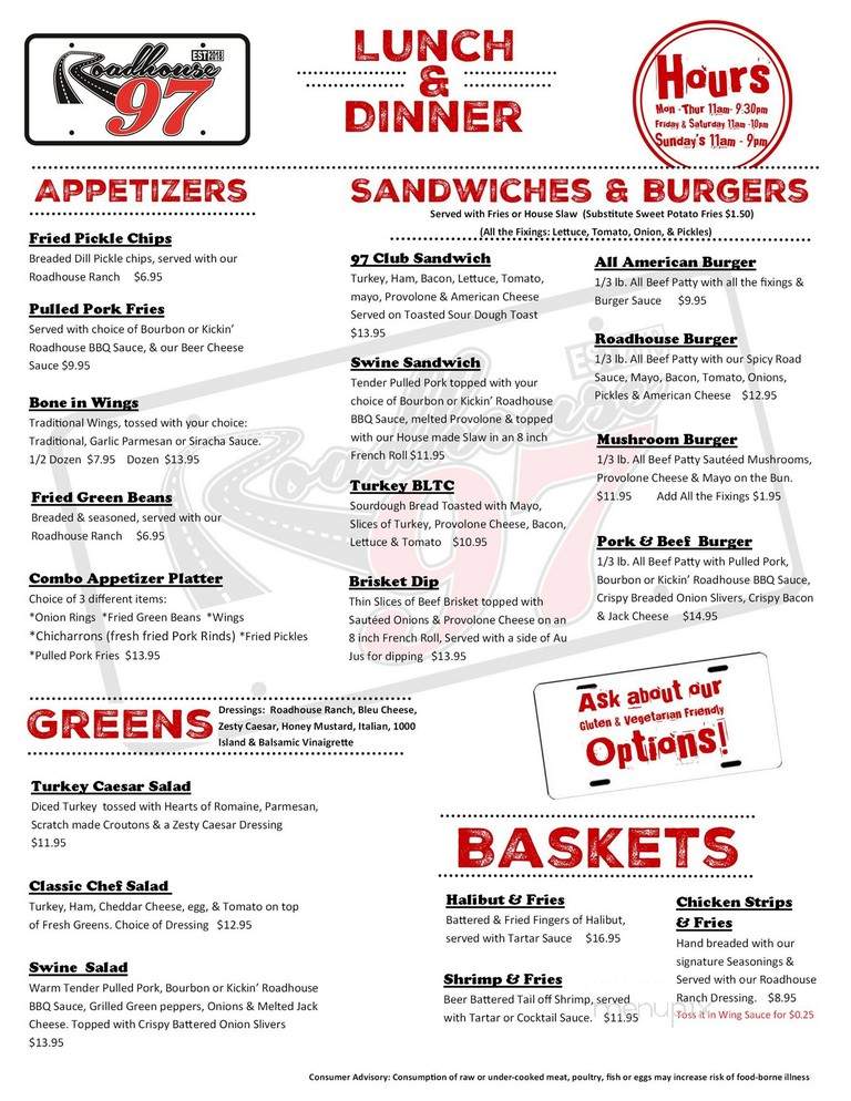 Roadhouse 97 - North Omak, WA menu_pic