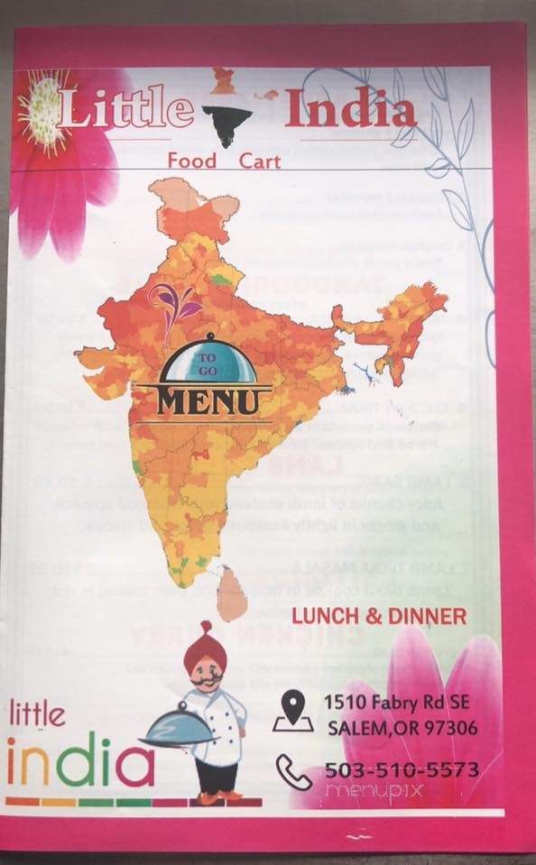 Little India - Salem, OR menu_pic