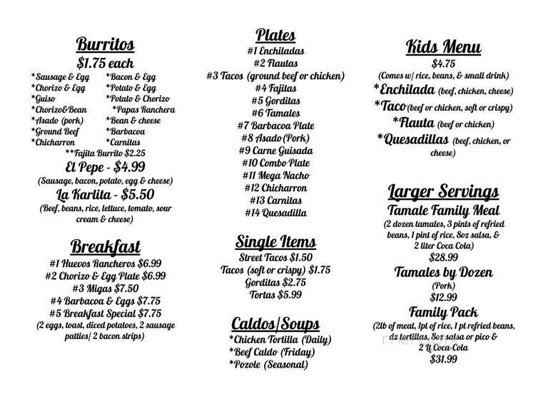 Monique bakery - Grand Prairie, TX menu_pic