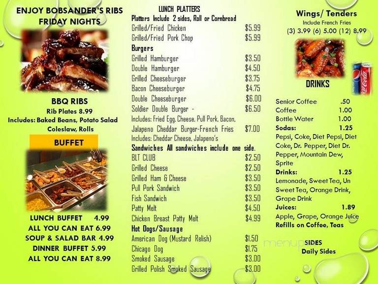 Sunlight Cafe - Horseshoe Bend, AR menu_pic