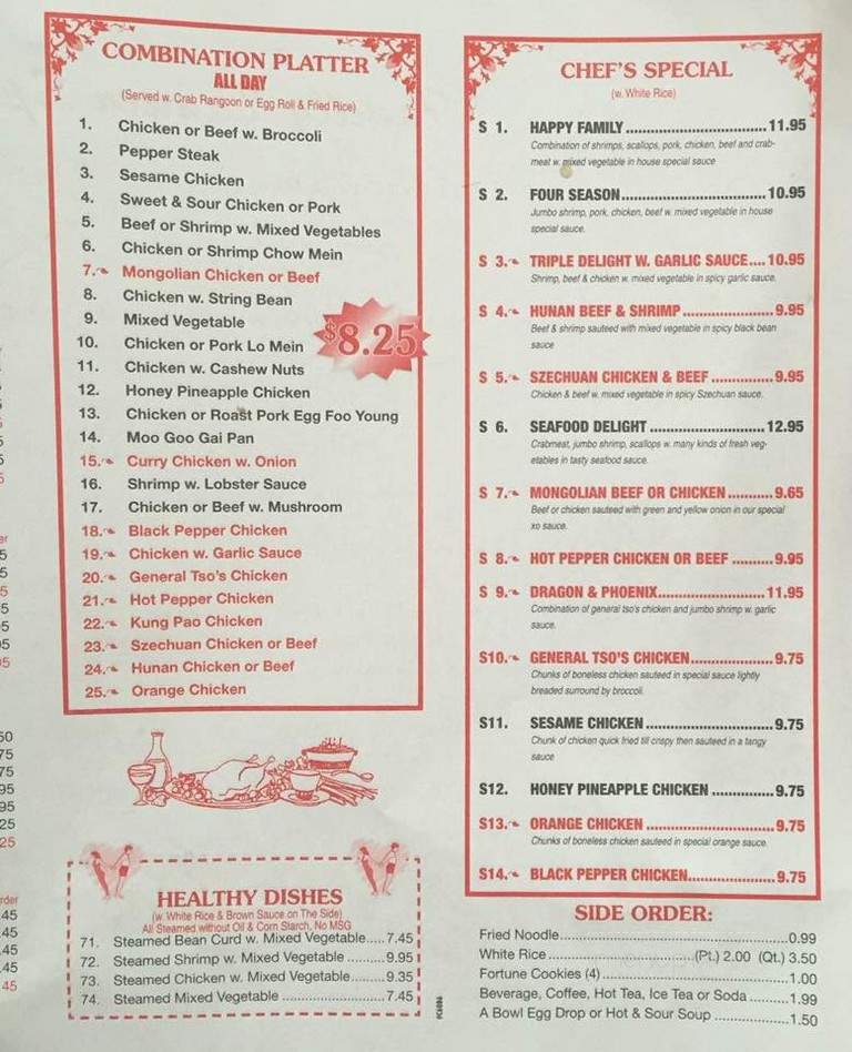 China Restaurant - Osawatomie, KS menu_pic