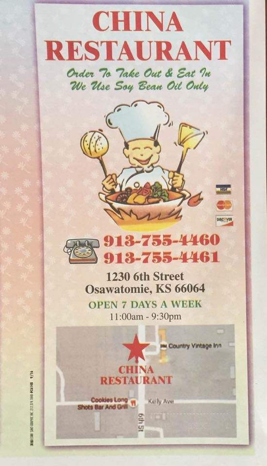China Restaurant - Osawatomie, KS menu_pic
