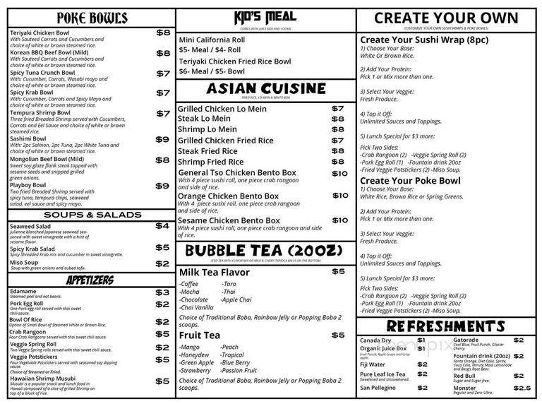 Naked Tchopstix Express - Indianapolis, IN menu_pic