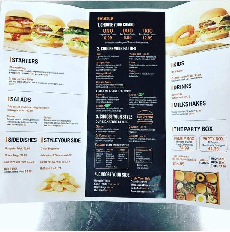 Burgerim - Bristol, TN menu_pic