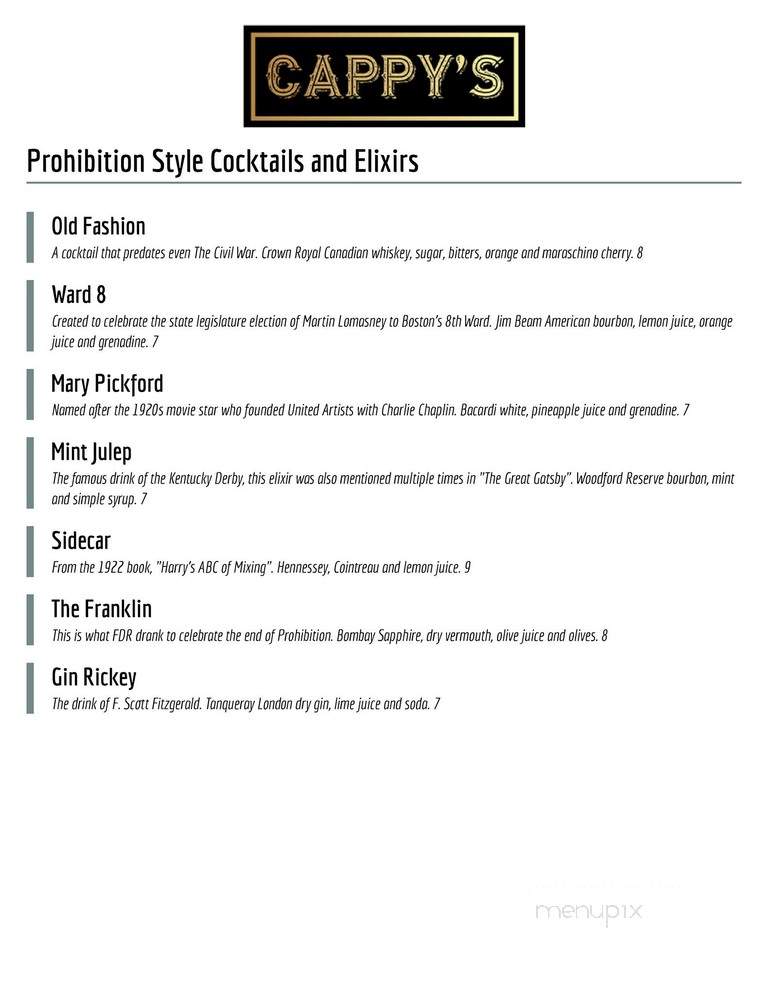 Cappy's - Stroudsburg, PA menu_pic