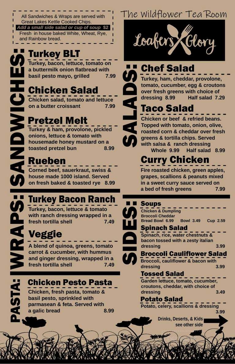 Loafers Glory - Blanchard, MI menu_pic