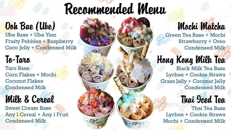 Ice NY Ice Cream Rolls - Grand Prairie, TX menu_pic