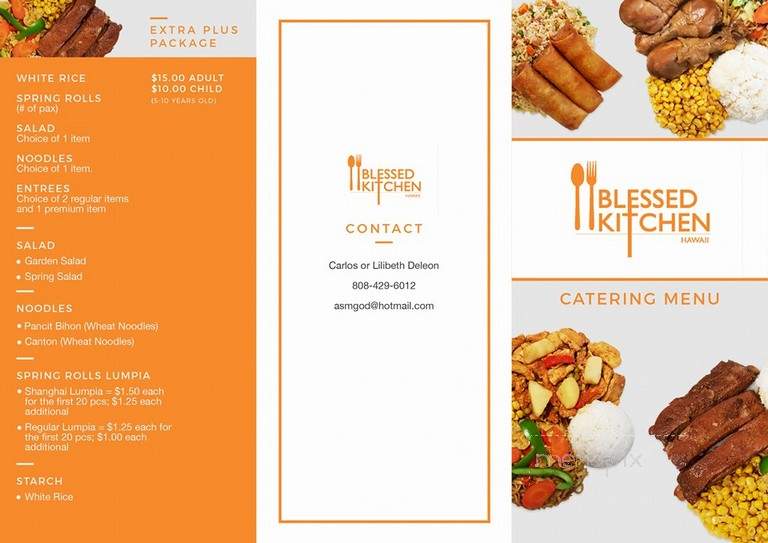 Blessed Kitchen - Honolulu, HI menu_pic