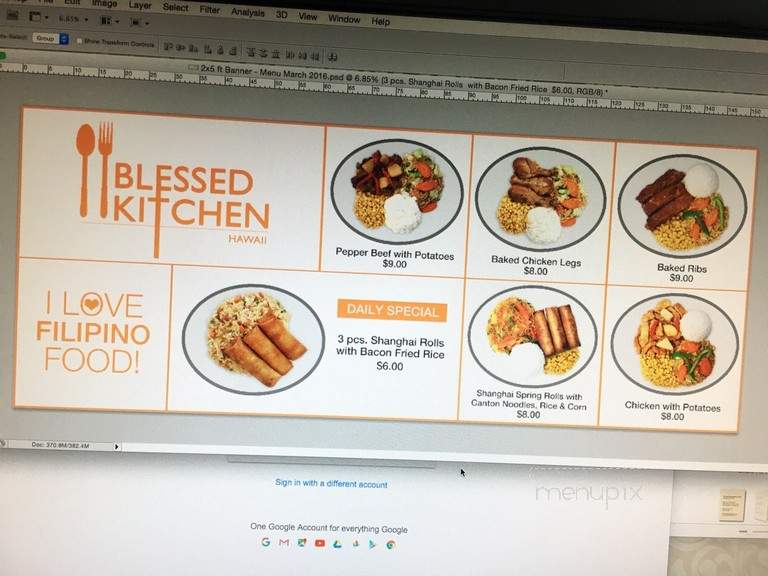Blessed Kitchen - Honolulu, HI menu_pic