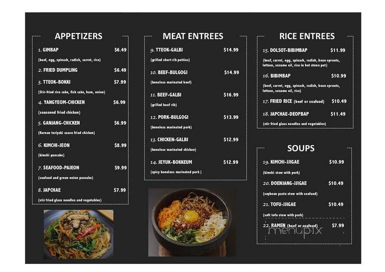 NoLaKorea Korean Restaurant - Metairie, LA menu_pic