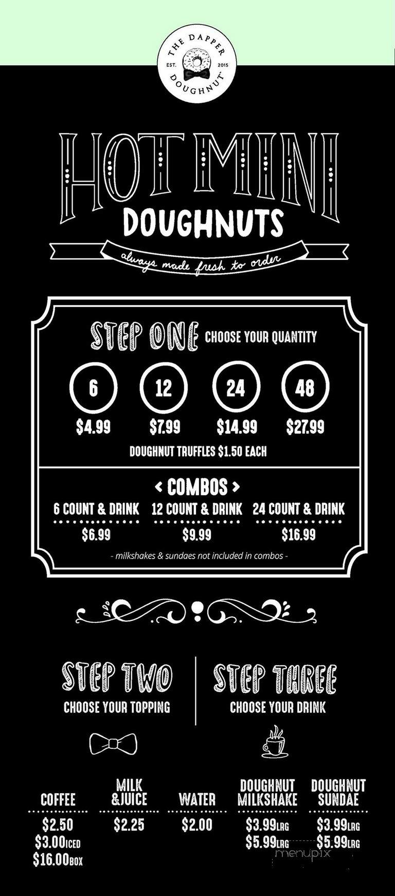 The Dapper Doughnut - Morganton, NC menu_pic