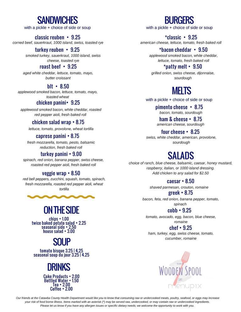 Wood: A Casual Restaurant - Hickory, NC menu_pic