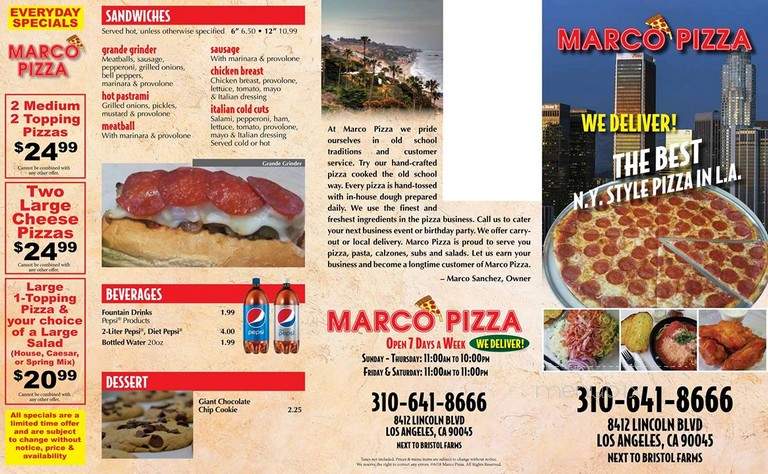 Marco Pizza - Los Angeles, CA menu_pic
