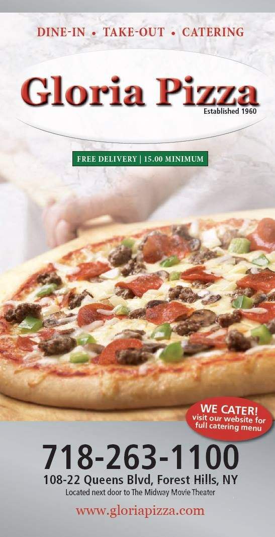Gloria's Pizzeria - Queens, NY menu_pic