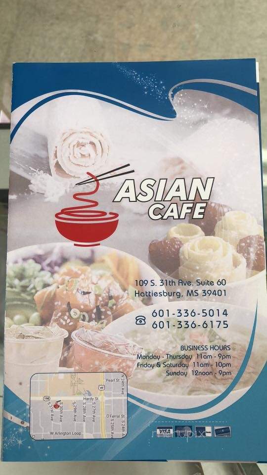 Asian Cafe - Hattiesburg, MS menu_pic