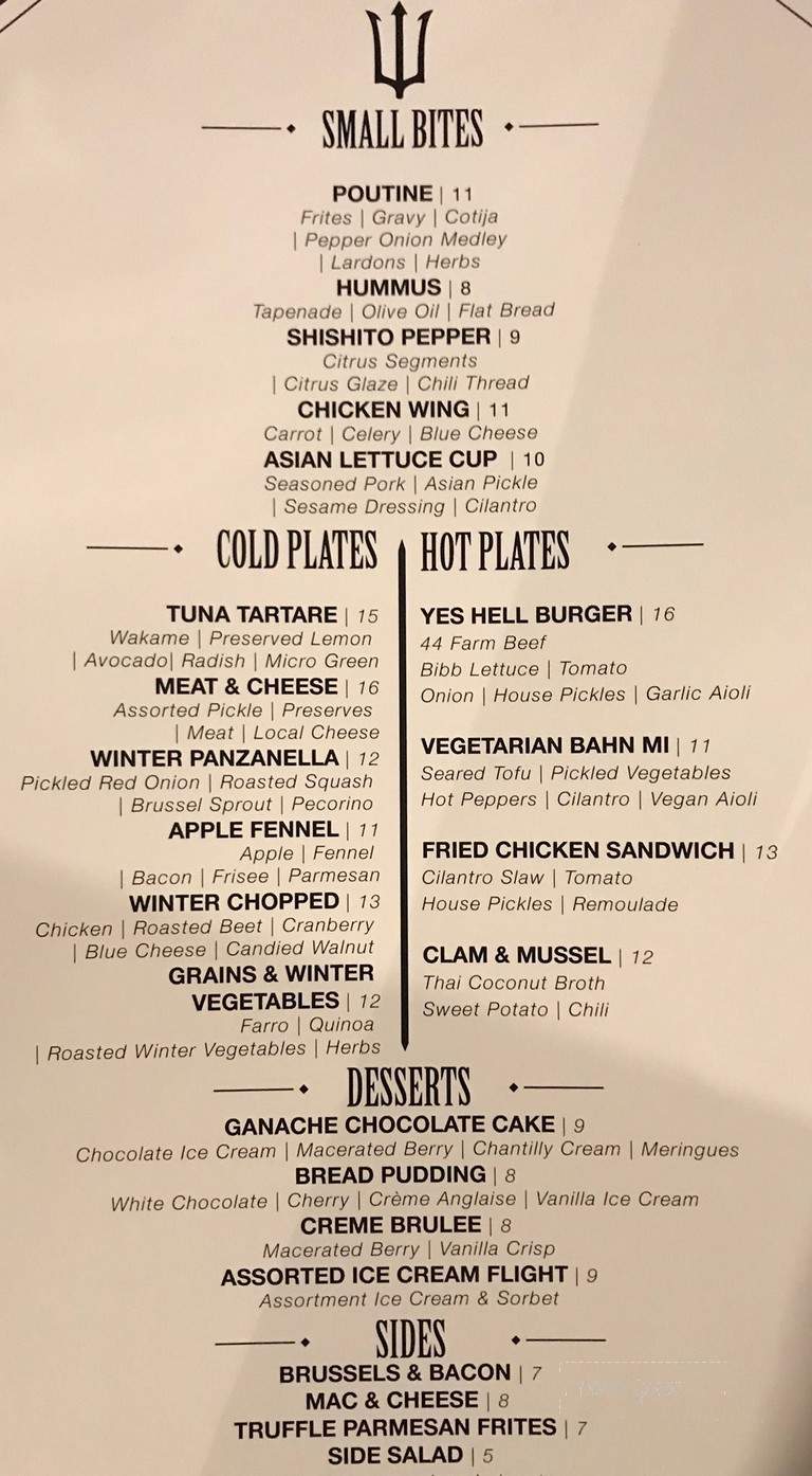 The Yes Hell - Ogden, UT menu_pic