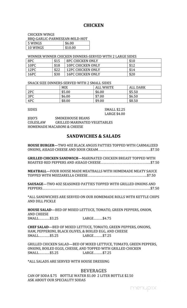 Contessa's on the Lake - Chippewa Lake, OH menu_pic