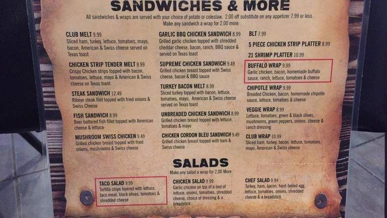 KB's Bar & Grill - Ghent, MN menu_pic