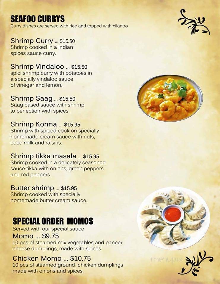 Butter Chicken Cuisine of India - Bothell, WA menu_pic