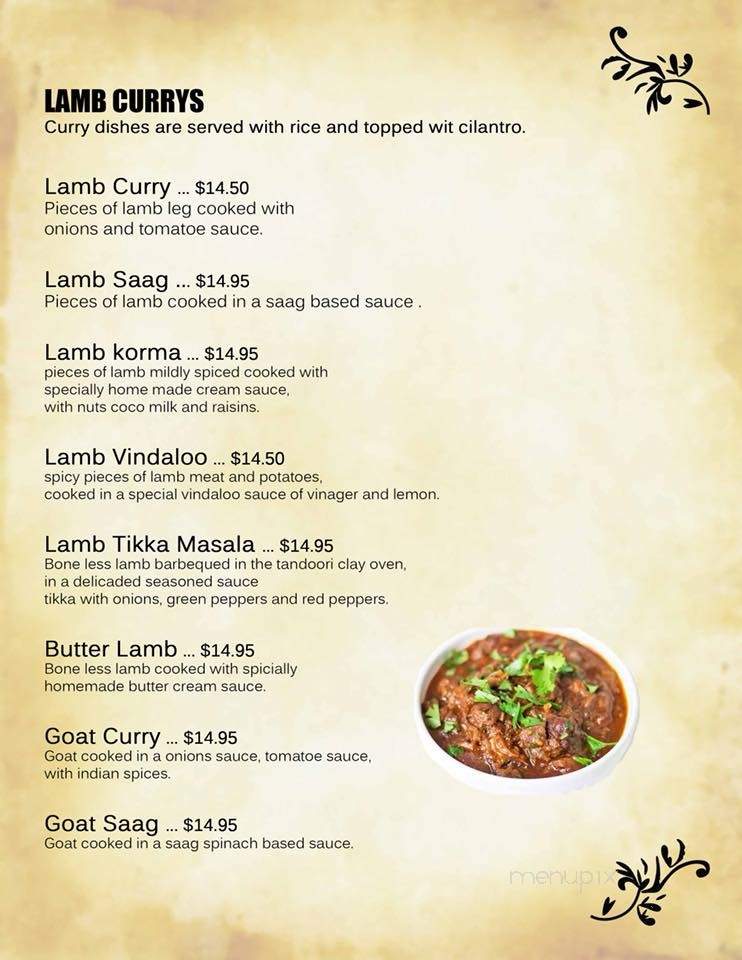 Butter Chicken Cuisine of India - Bothell, WA menu_pic