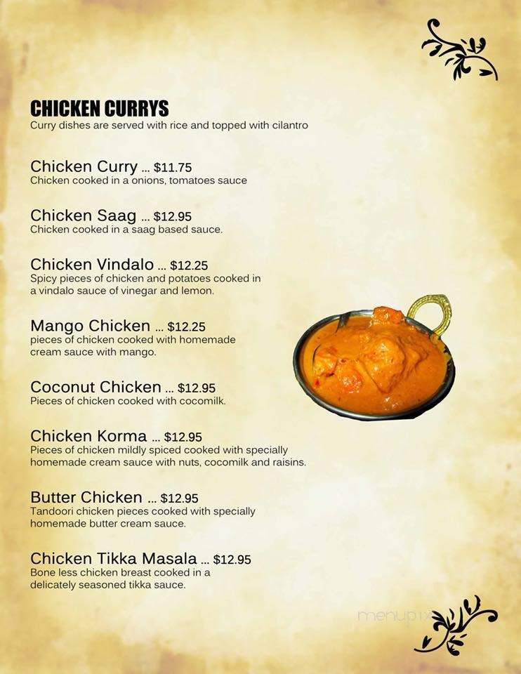 Butter Chicken Cuisine of India - Bothell, WA menu_pic