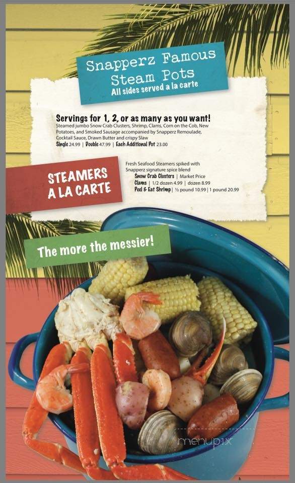Snapperz Grill & Steam Bar of Emerald Isle - Emerald Isle, NC menu_pic