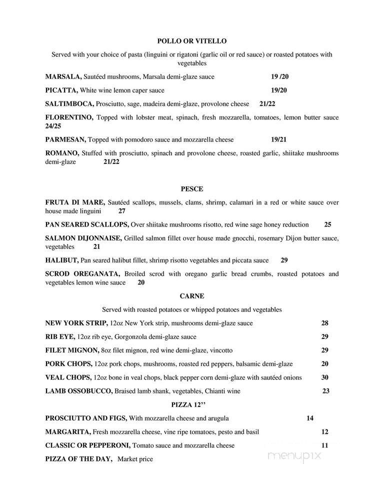 Ristorante Milanese - Hyannis, MA menu_pic