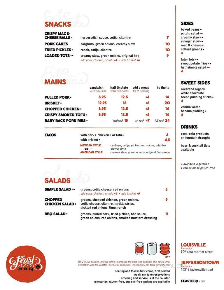 Feast BBQ - Louisville, KY menu_pic