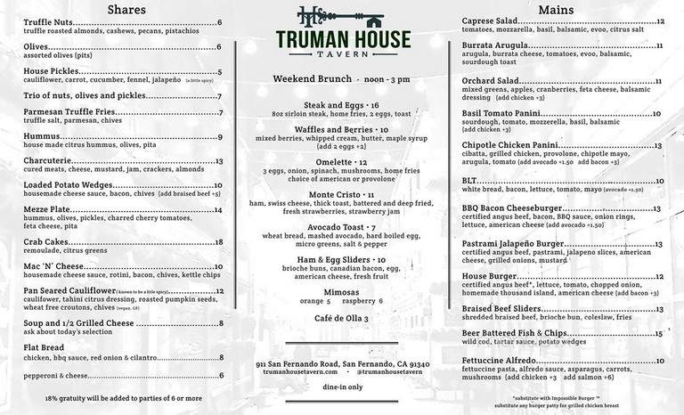 Truman House Tavern - San Fernando, CA