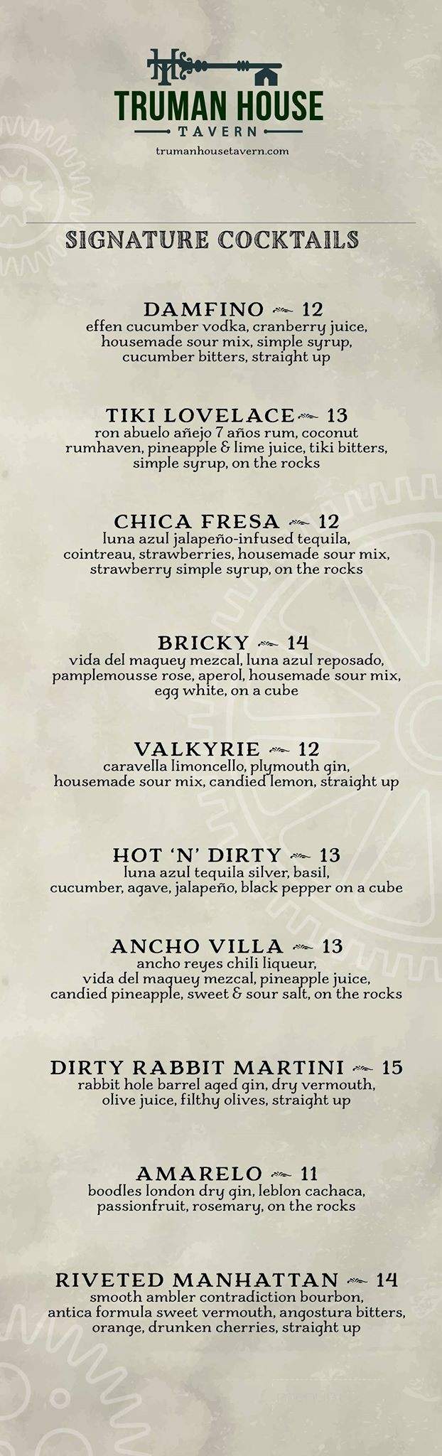 Truman House Tavern - San Fernando, CA menu_pic