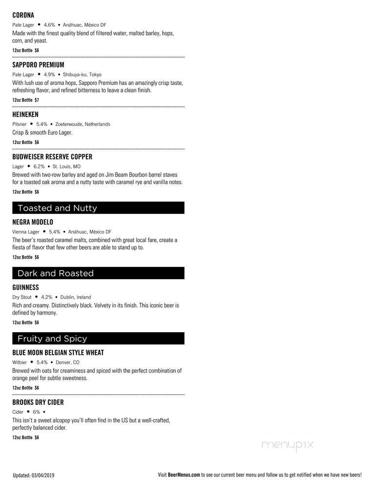 Truman House Tavern - San Fernando, CA menu_pic