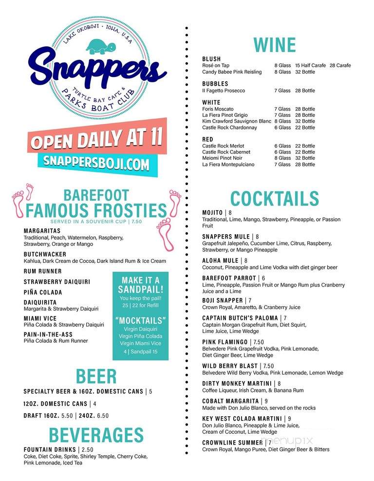 Snappers Turtle Bay Cafe - Spirit Lake, IA
