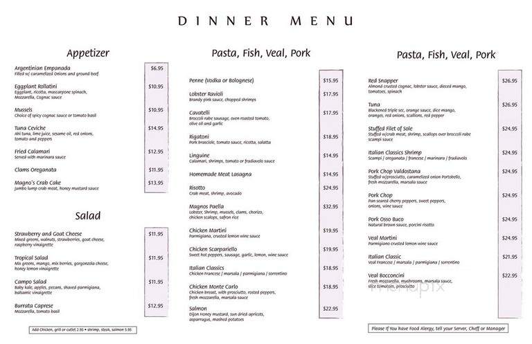Magno's Grill - New Rochelle, NY menu_pic