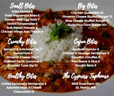 The Cypress Taphouse - Ocean Springs, MS menu_pic